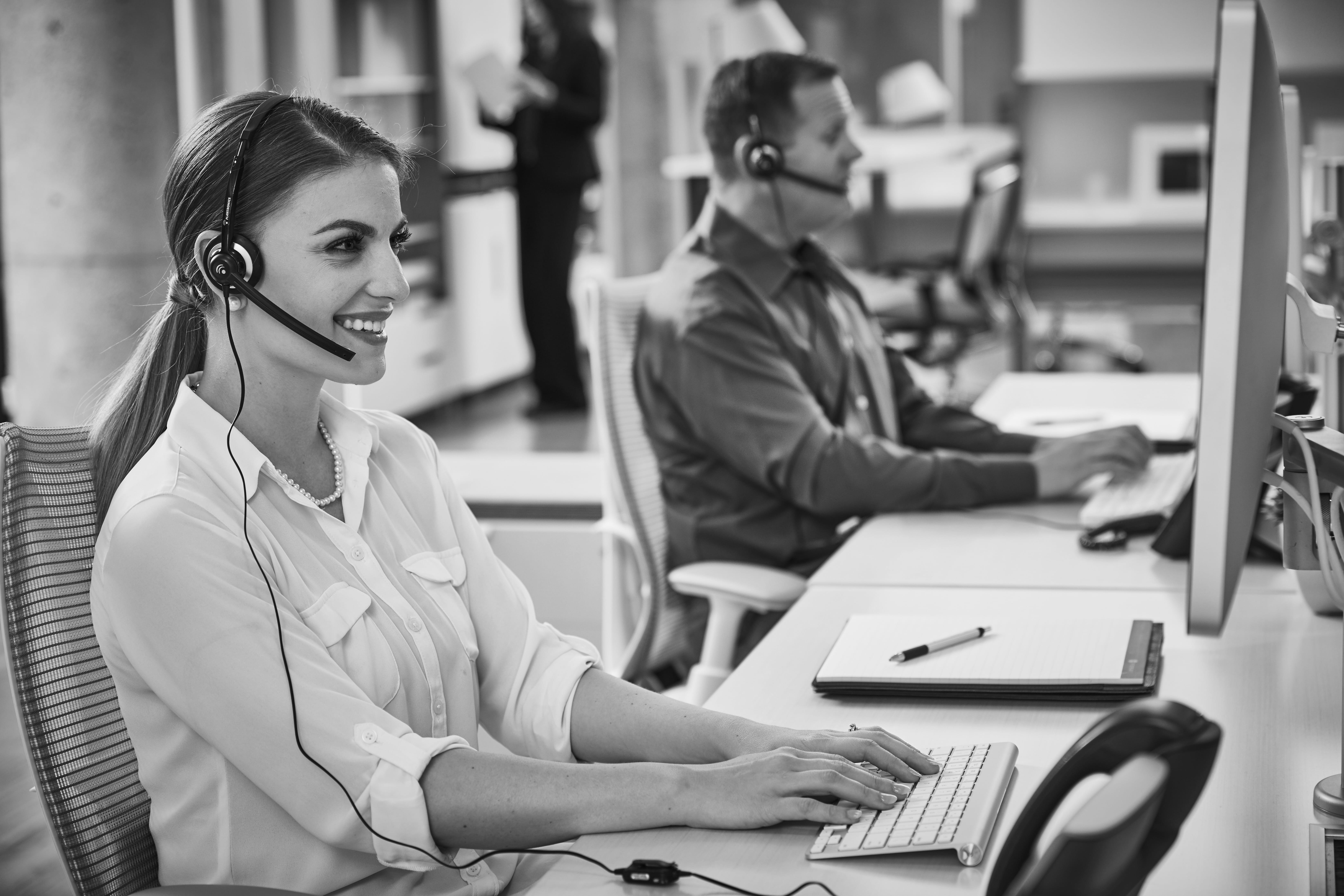 Customer Service Rep with headset