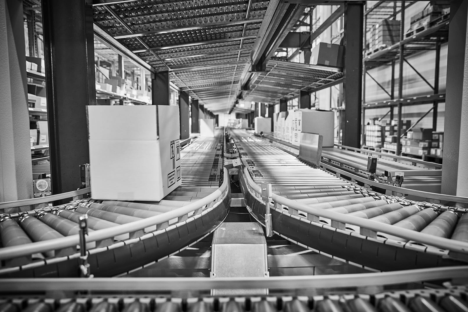 Cooler racking infrastructure in our Louisville Distribution Center