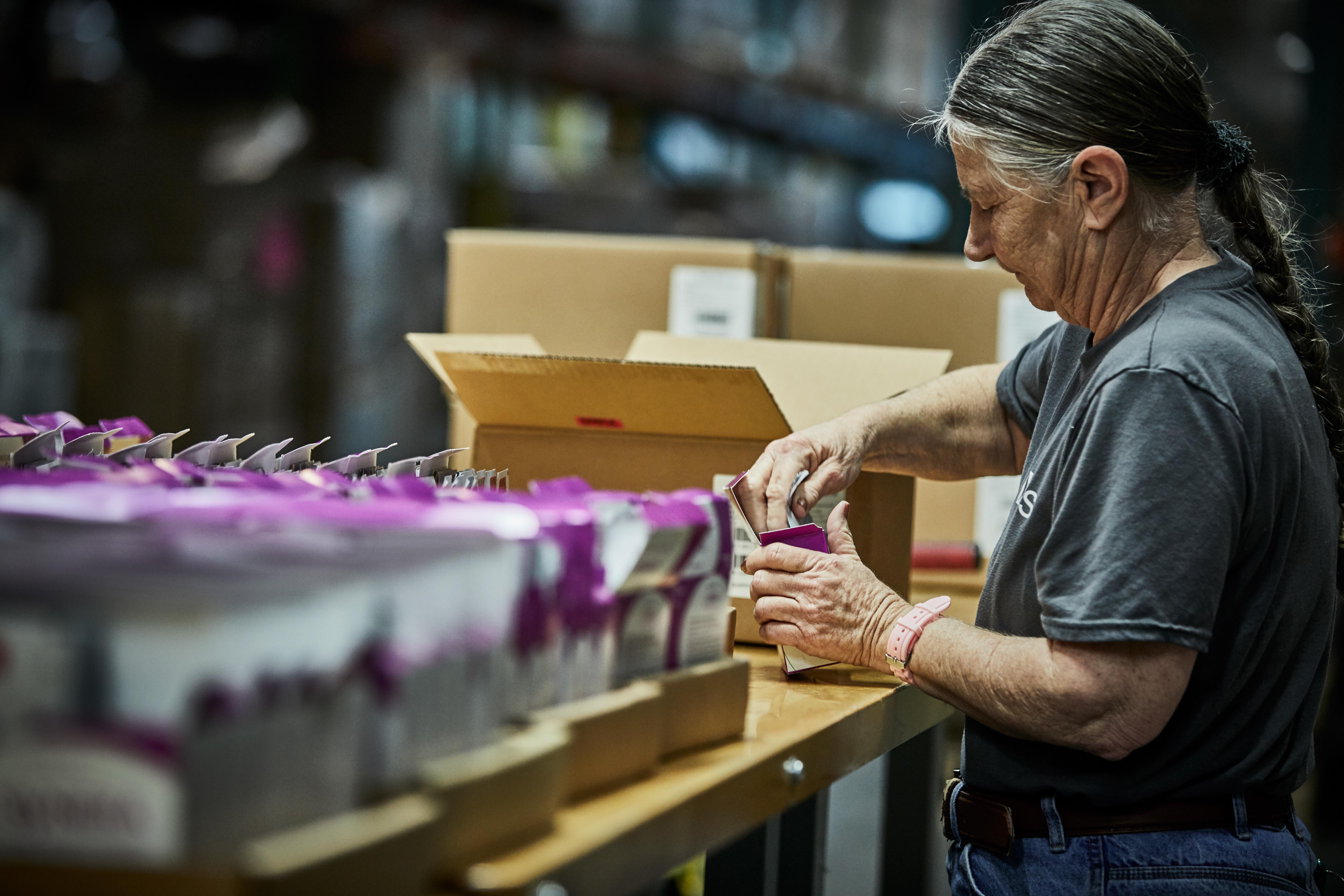 Associate relabeling in our Louisville Distribution Center